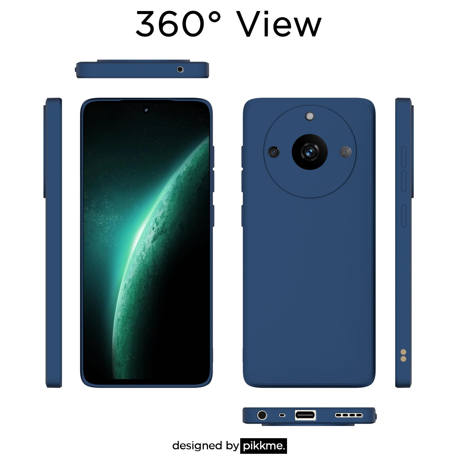 Realme Narzo 60 5G mobile cover in blue by Pikkme – photo 2