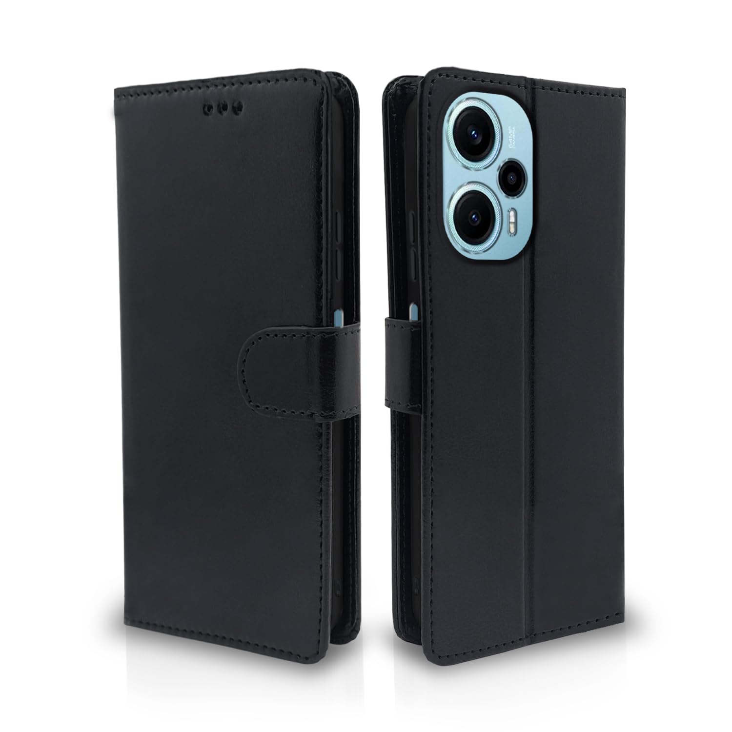 Black Wallet mobile flip cover for Poco F5 5G – Pikkme