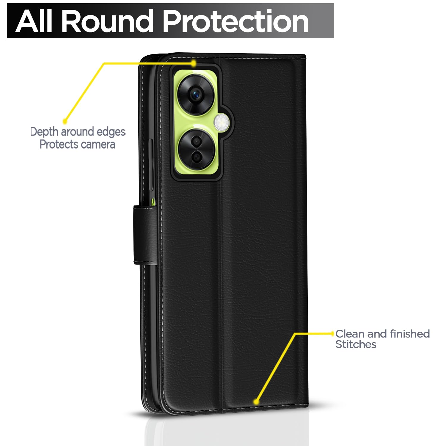 Pikkme OnePlus Nord CE 3 Lite 5G Wallet black flip case – photo 5