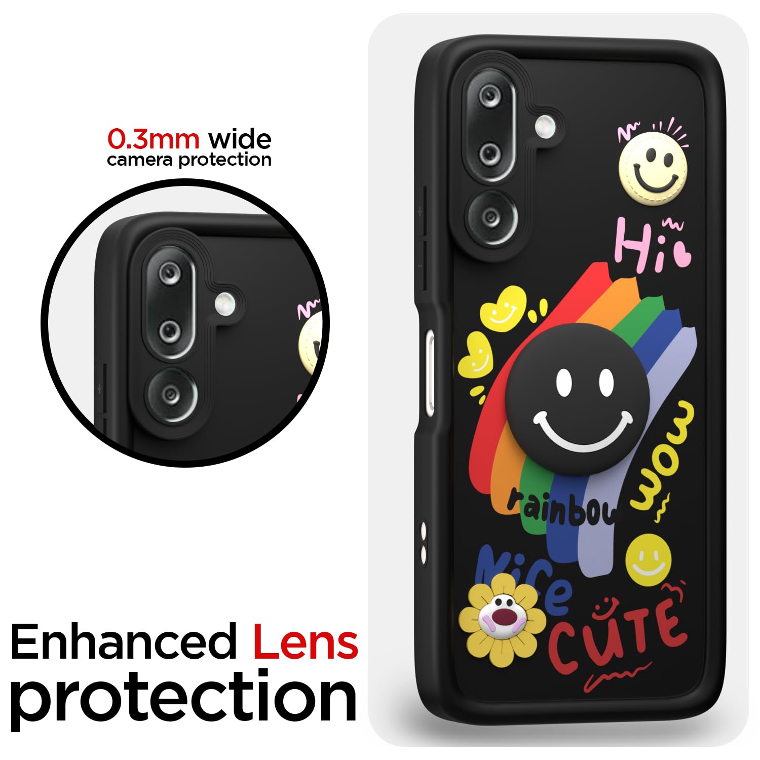 Black Soft Silicone mobile back cover for Samsung M36 5G – Pikkme – photo 5