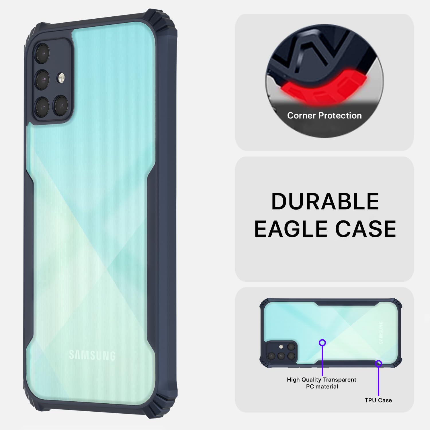 Samsung A71 mobile back cover in blue by Pikkme – photo 5