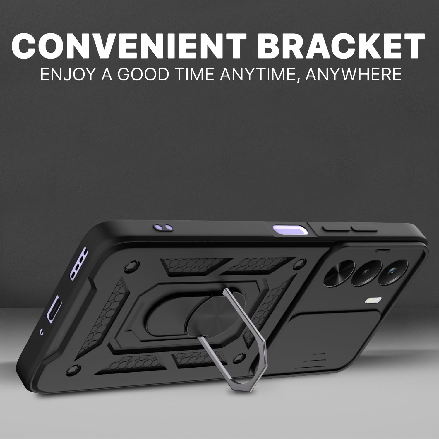 Realme P4x 5G/360 D10 Camera Shield back cover in black by Pikkme – photo 3