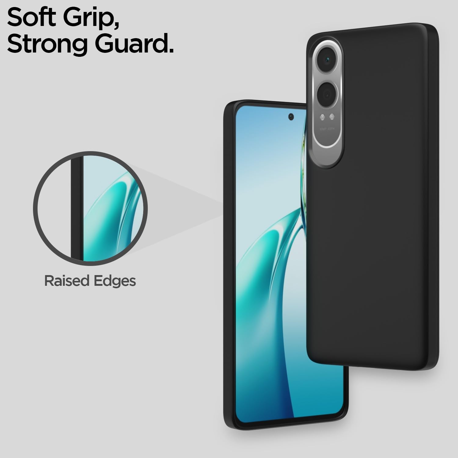 Pikkme OnePlus Nord Ce 4 Lite 5G SideCut Back Cover (Black)