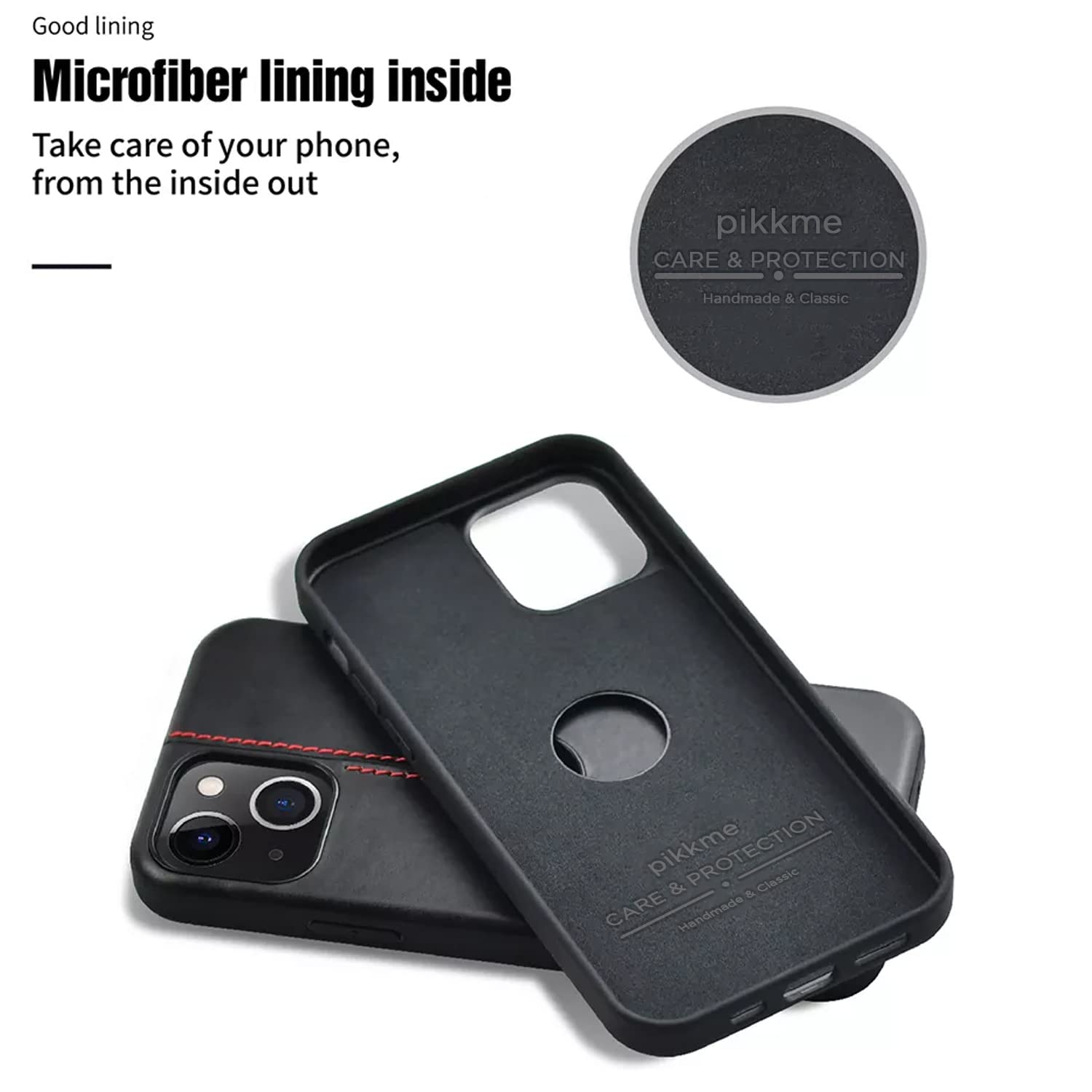 Pikkme iPhone 13 Leather black phone cover – photo 3