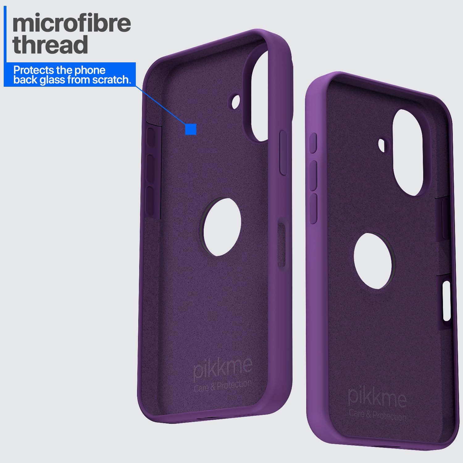 Pikkme iPhone 16 Plus Super Soft Silicone Back Cover (Grape)