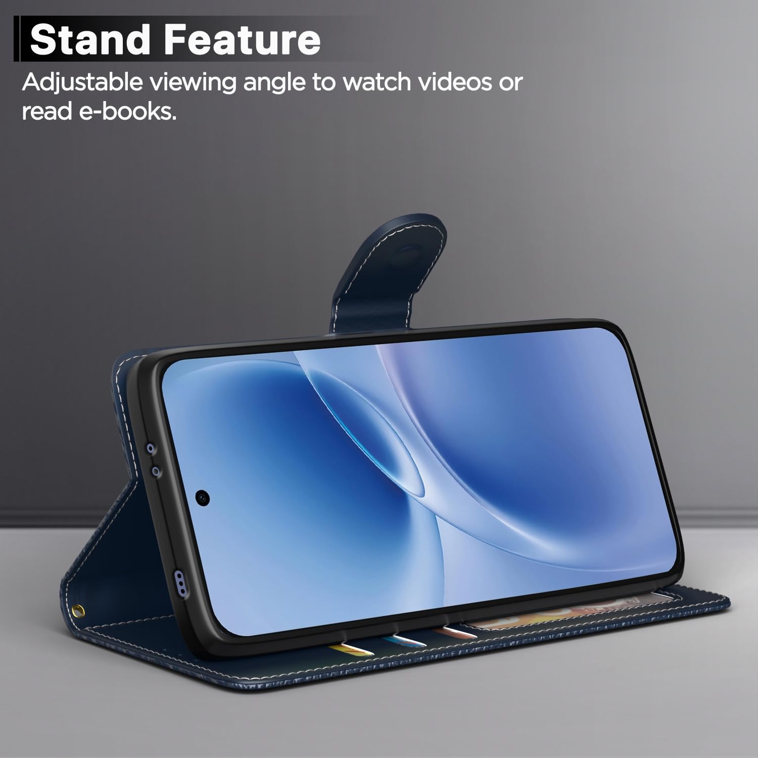 Pikkme blue flip cover for Vivo V70 FE 5G – photo 3