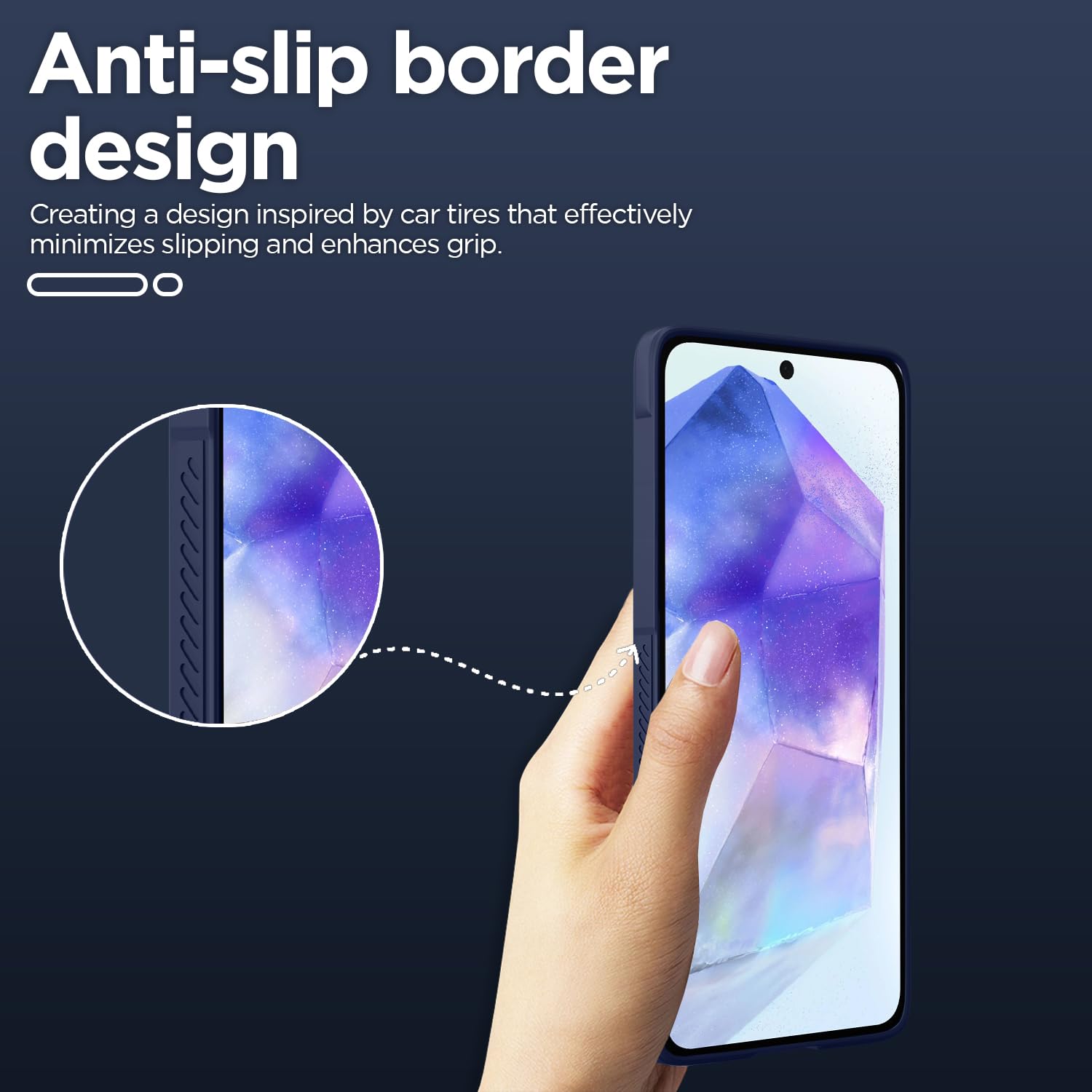 Pikkme Samsung A55 5G Liquid Silicone blue phone cover – photo 3