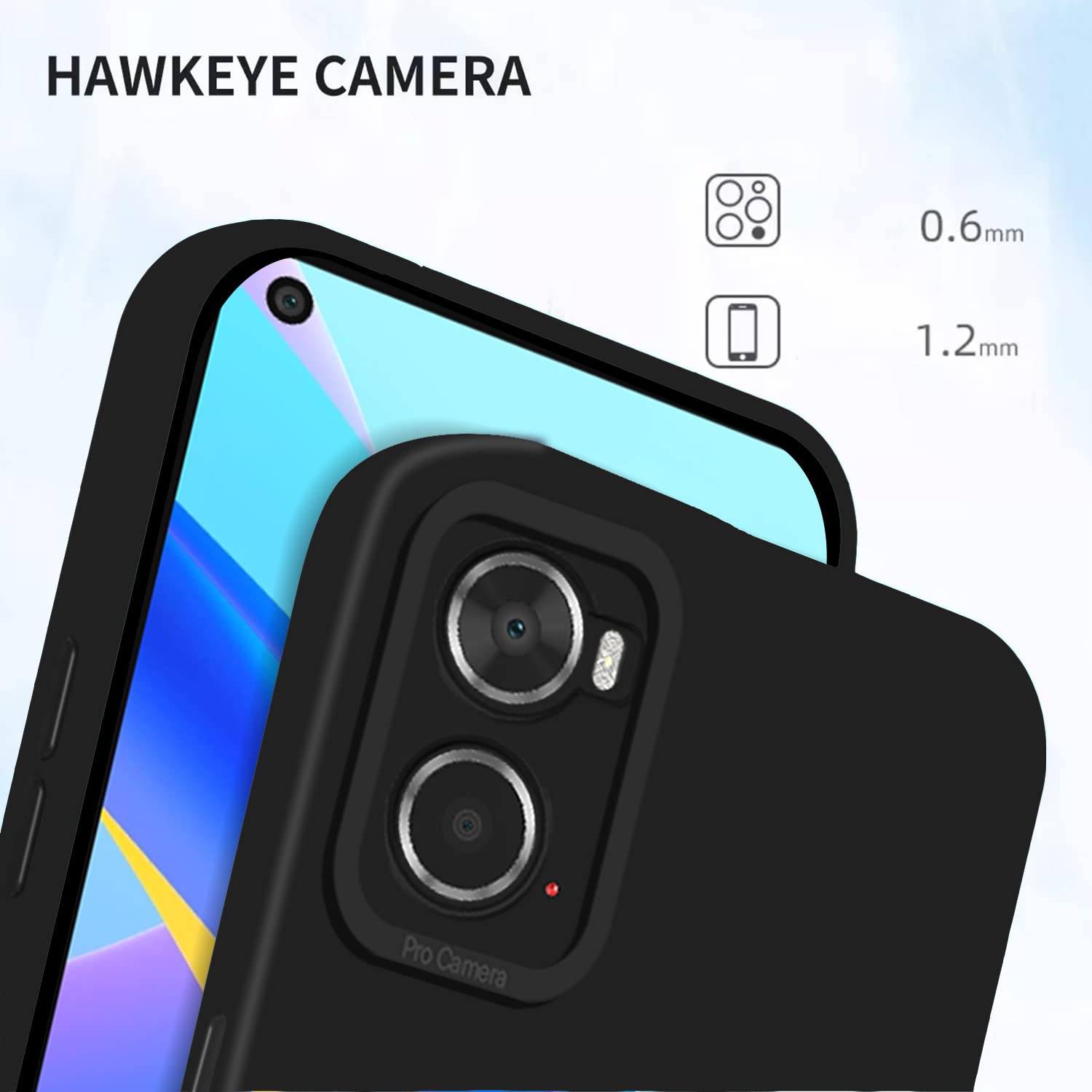 Pikkme Oppo A76 Liquid Silicone Back Cover (Black)