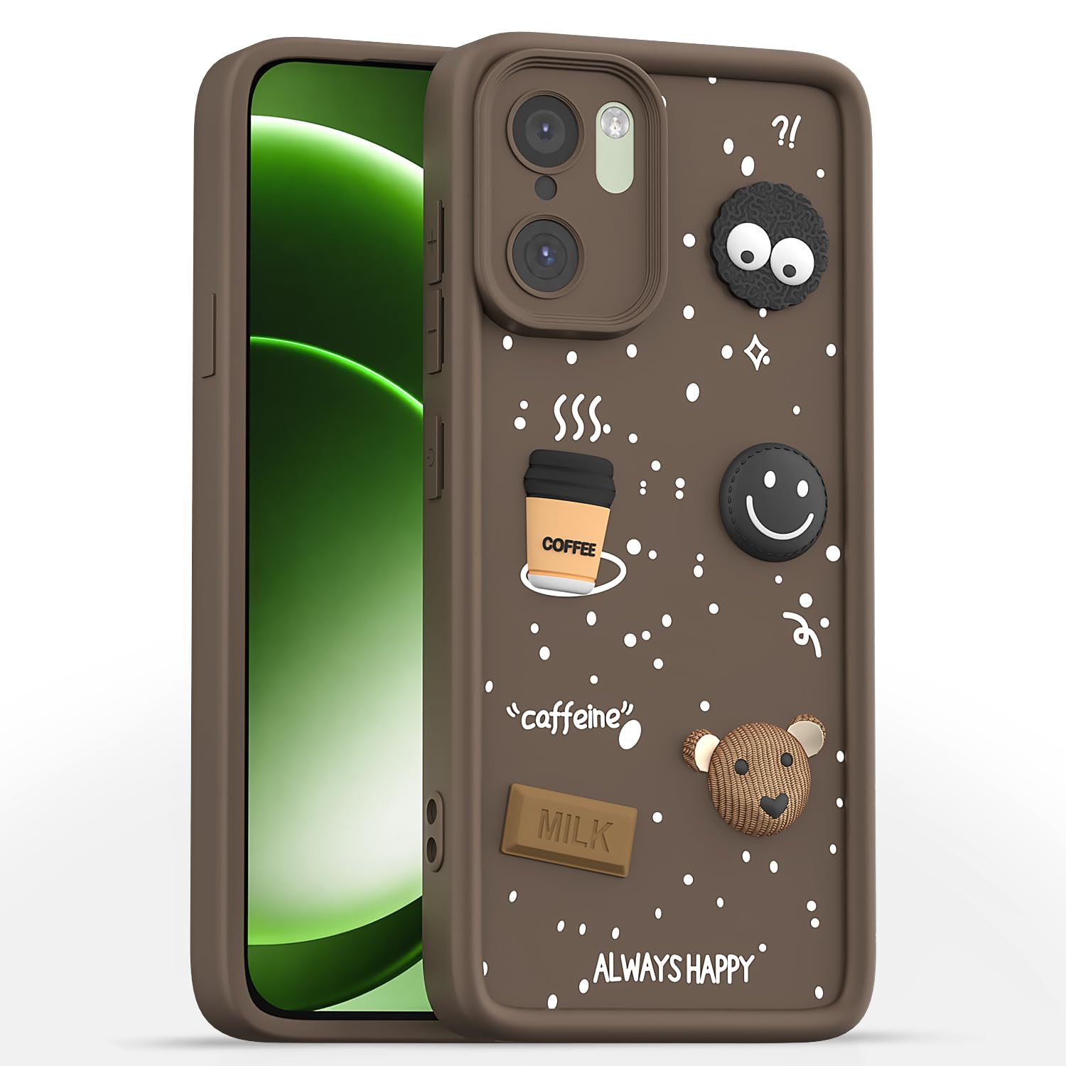 Pikkme brown mobile back cover for OnePlus 15R 5G/3D
