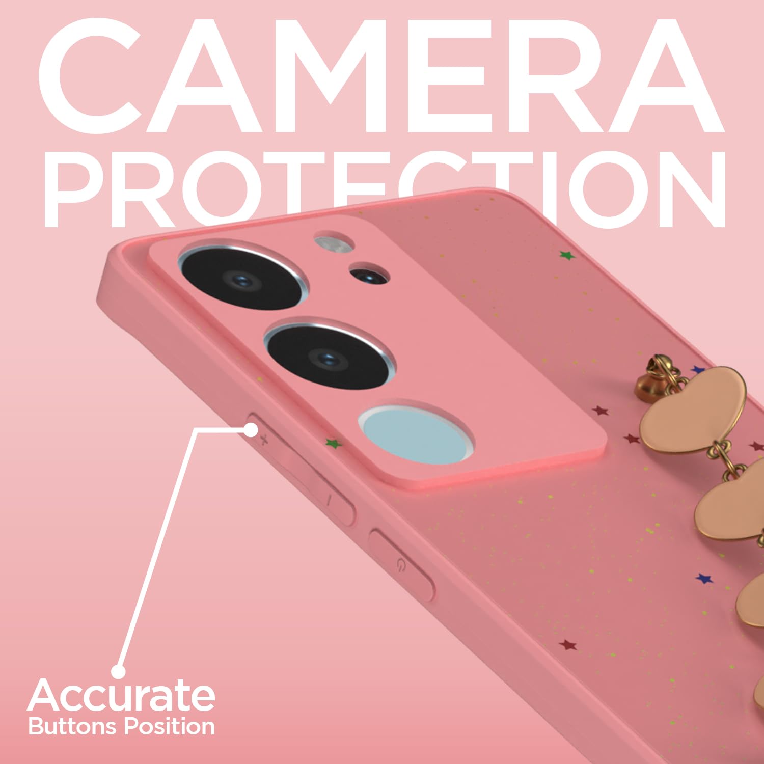 Pikkme pink Chain back cover for Vivo V29/V29 Pro 5G – photo 3