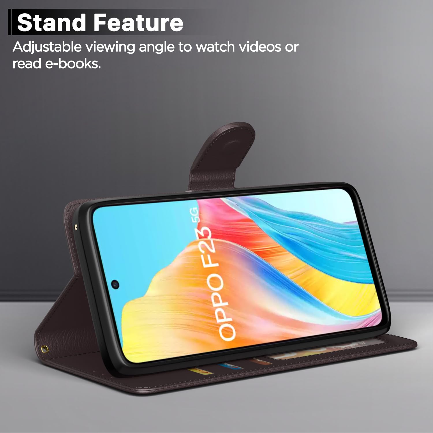 Pikkme Oppo F23 5G coffee mobile flip cover – photo 3