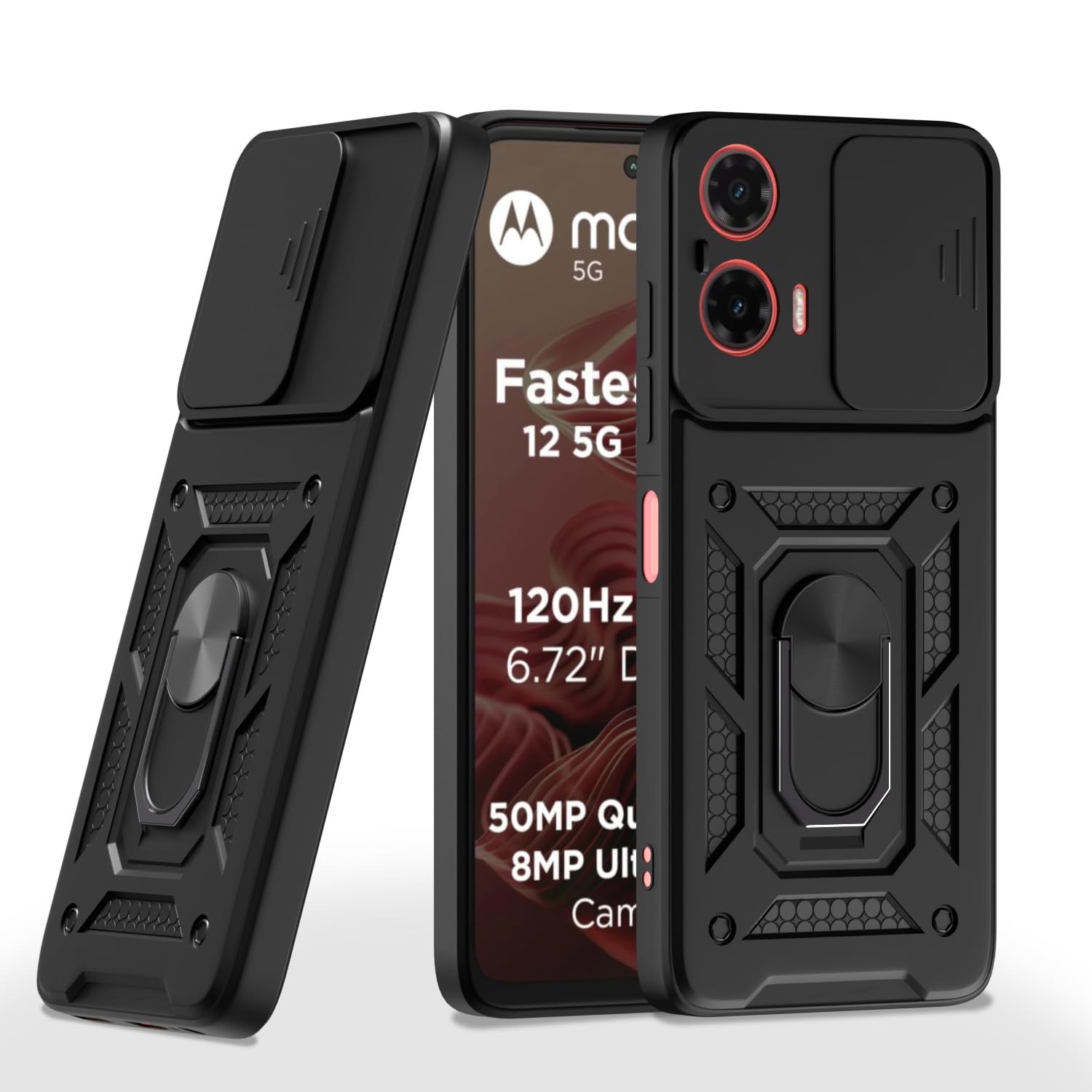 Pikkme black back cover for Moto G35 5G