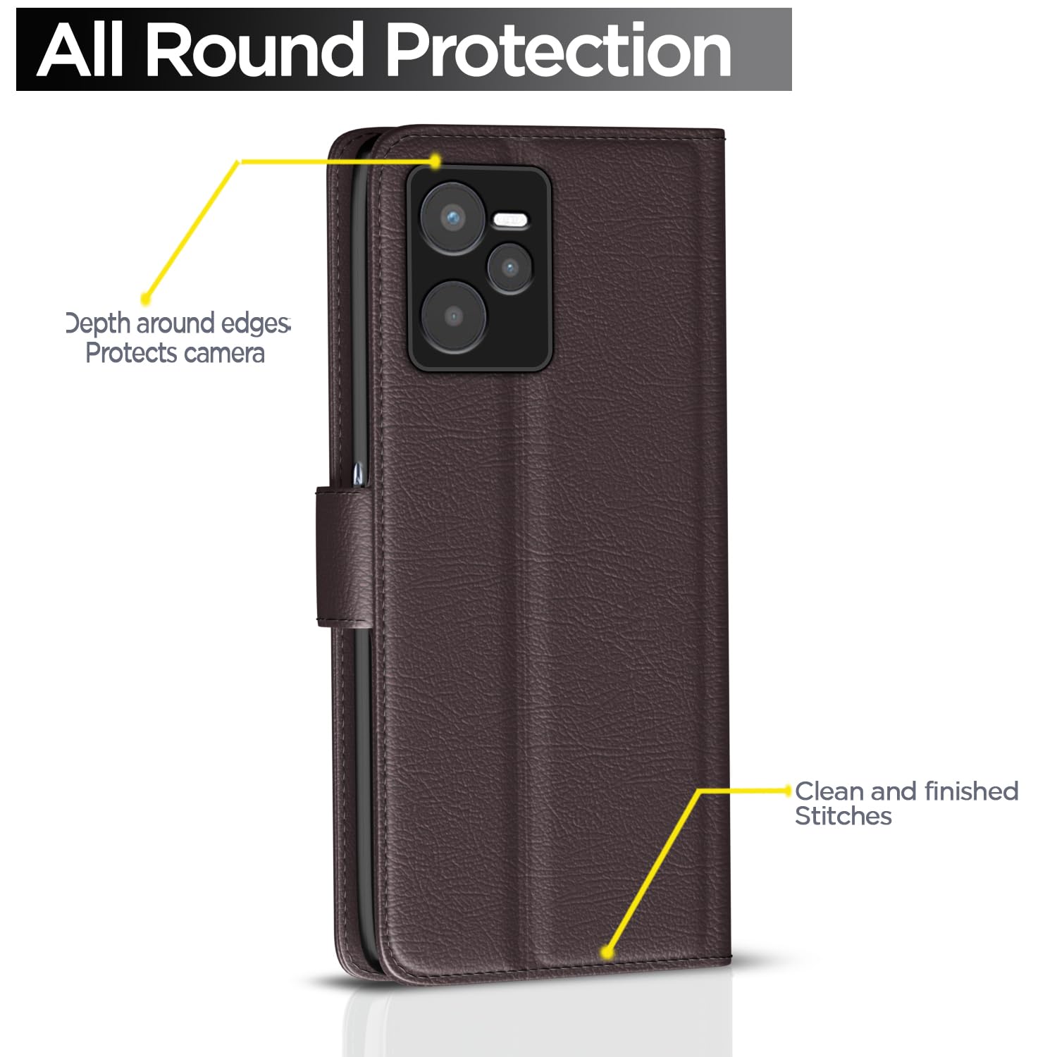 Pikkme coffee Wallet flip cover for Realme C35 – photo 4