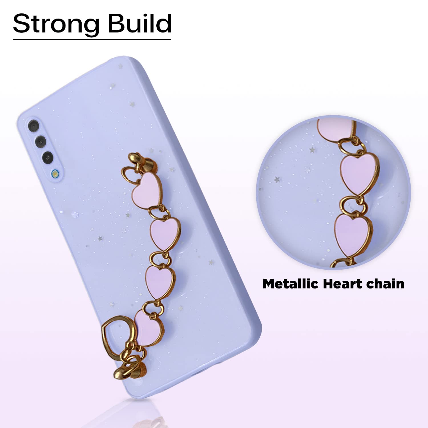 Pikkme Samsung Galaxy A50 / A50S / A30S Chain Back Cover (Purple)