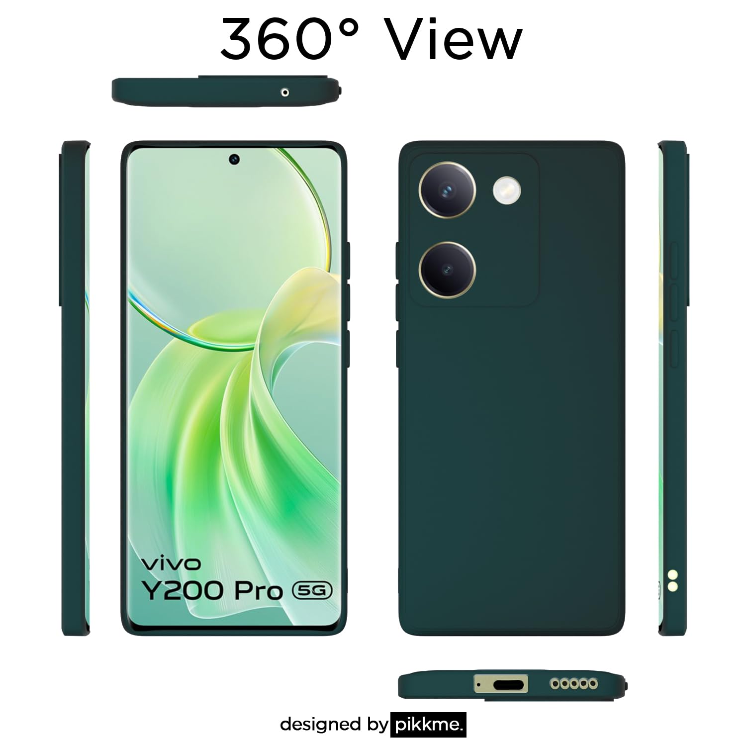 Vivo Y200 Pro 5G Matte phone cover in green by Pikkme – photo 3