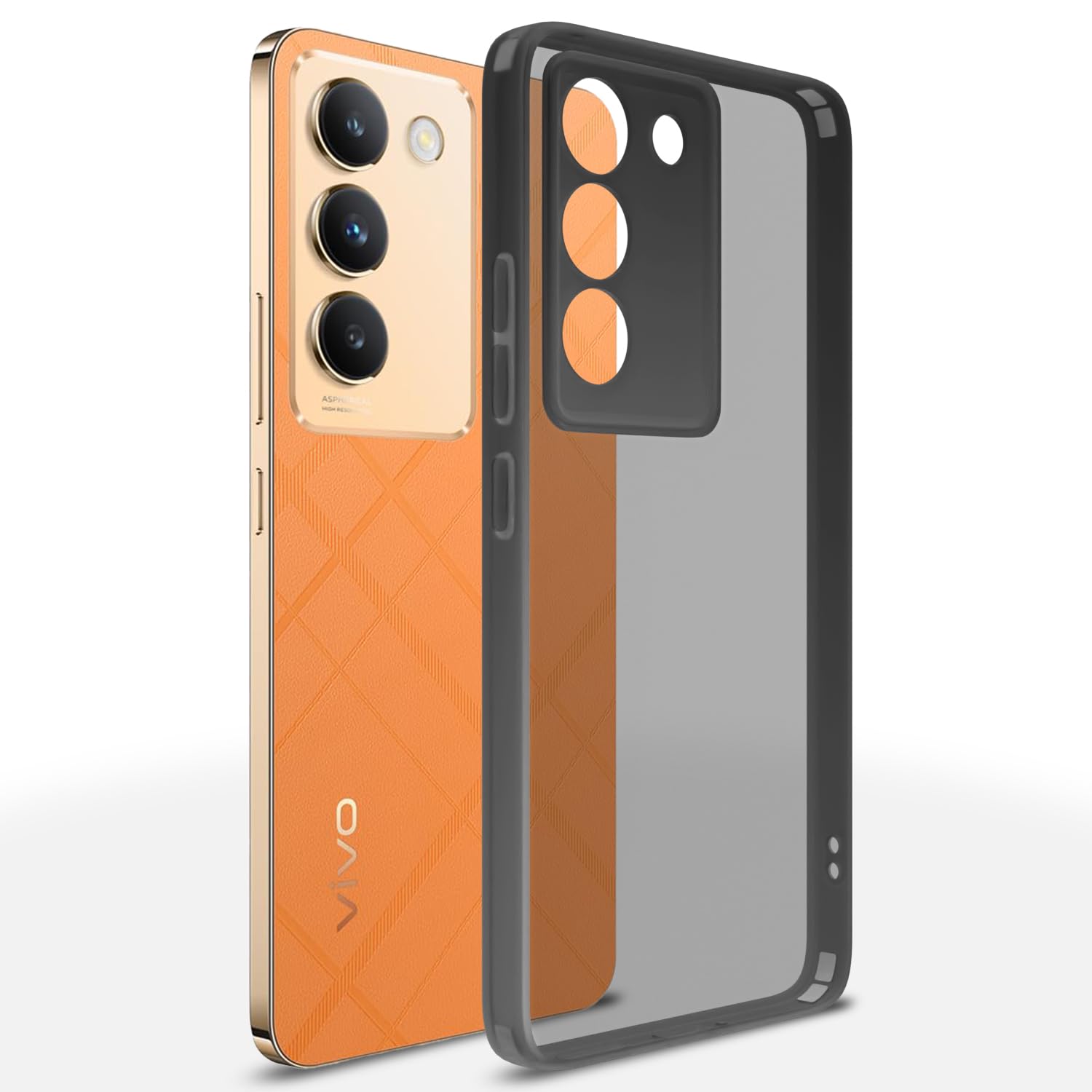 Pikkme black mobile back cover for Vivo T3/Y200e 5G