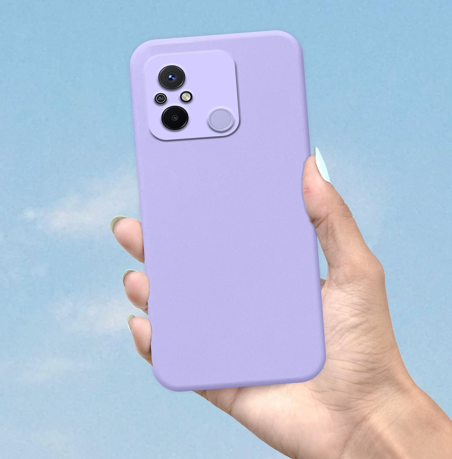 Pikkme Redmi 12C/Poco C55 Liquid Silicone purple mobile back cover – photo 6