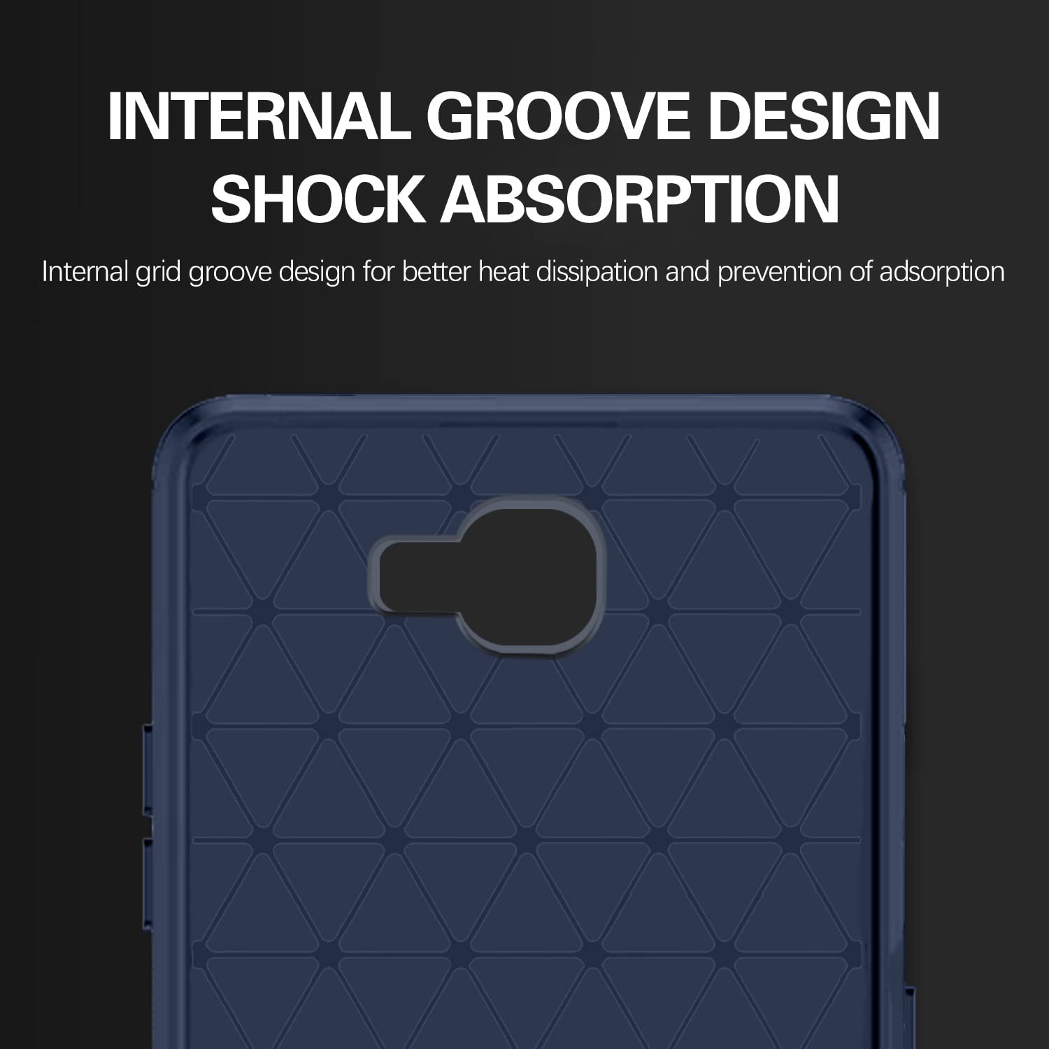 Pikkme Samsung Galaxy J7 Prime Hybrid Carbon Fiber Back Cover | Blue