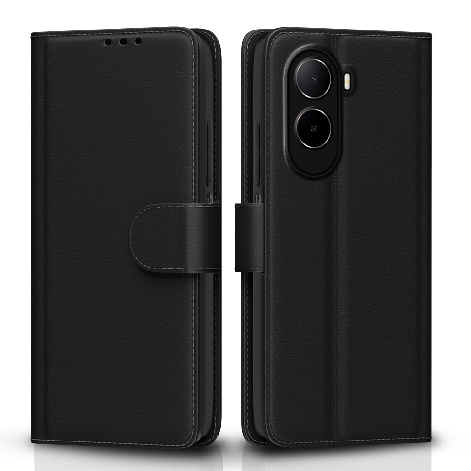 Redmi A7 Pro/Poco C85x 5G/C81 Wallet flip case in black by Pikkme
