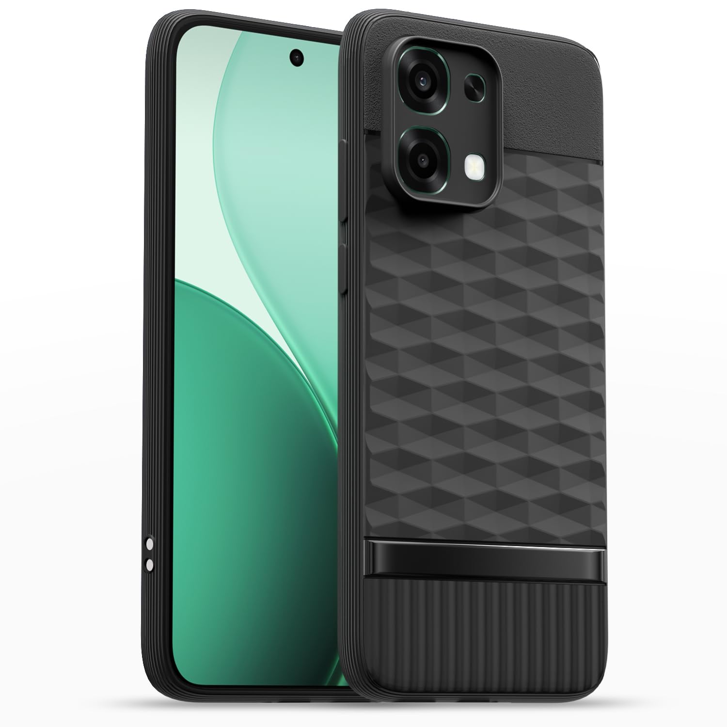 Oppo F31/F33 5G Silicone mobile cover in black by Pikkme