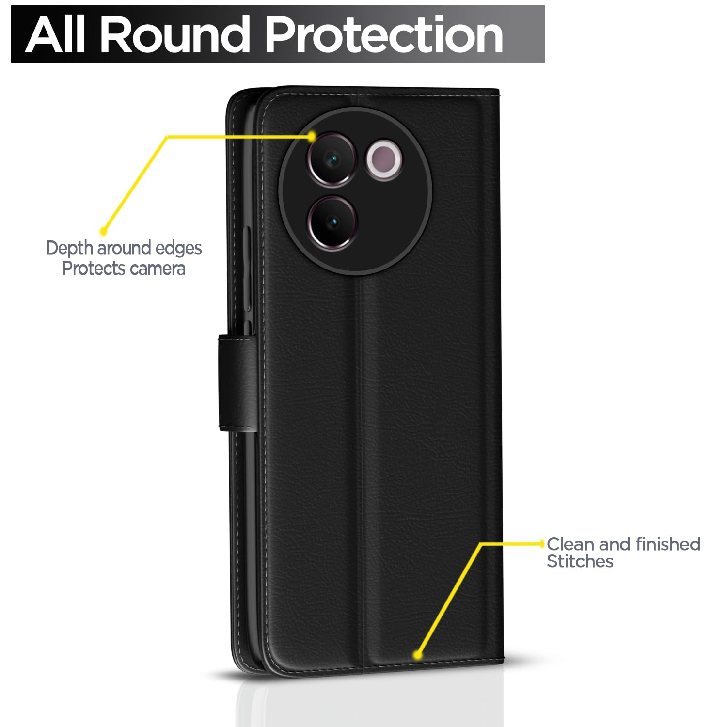 Black flip case for Vivo V30e 5G – Pikkme – photo 4