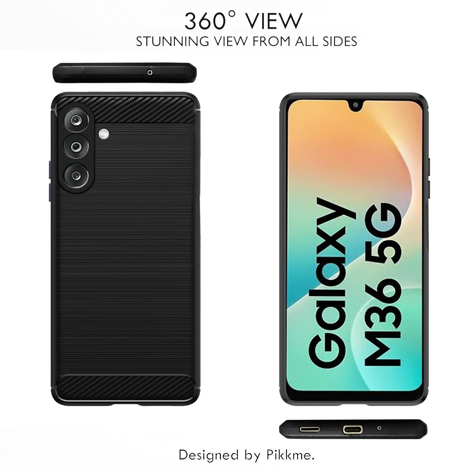 Black back cover for Samsung M36 5G – Pikkme – photo 3