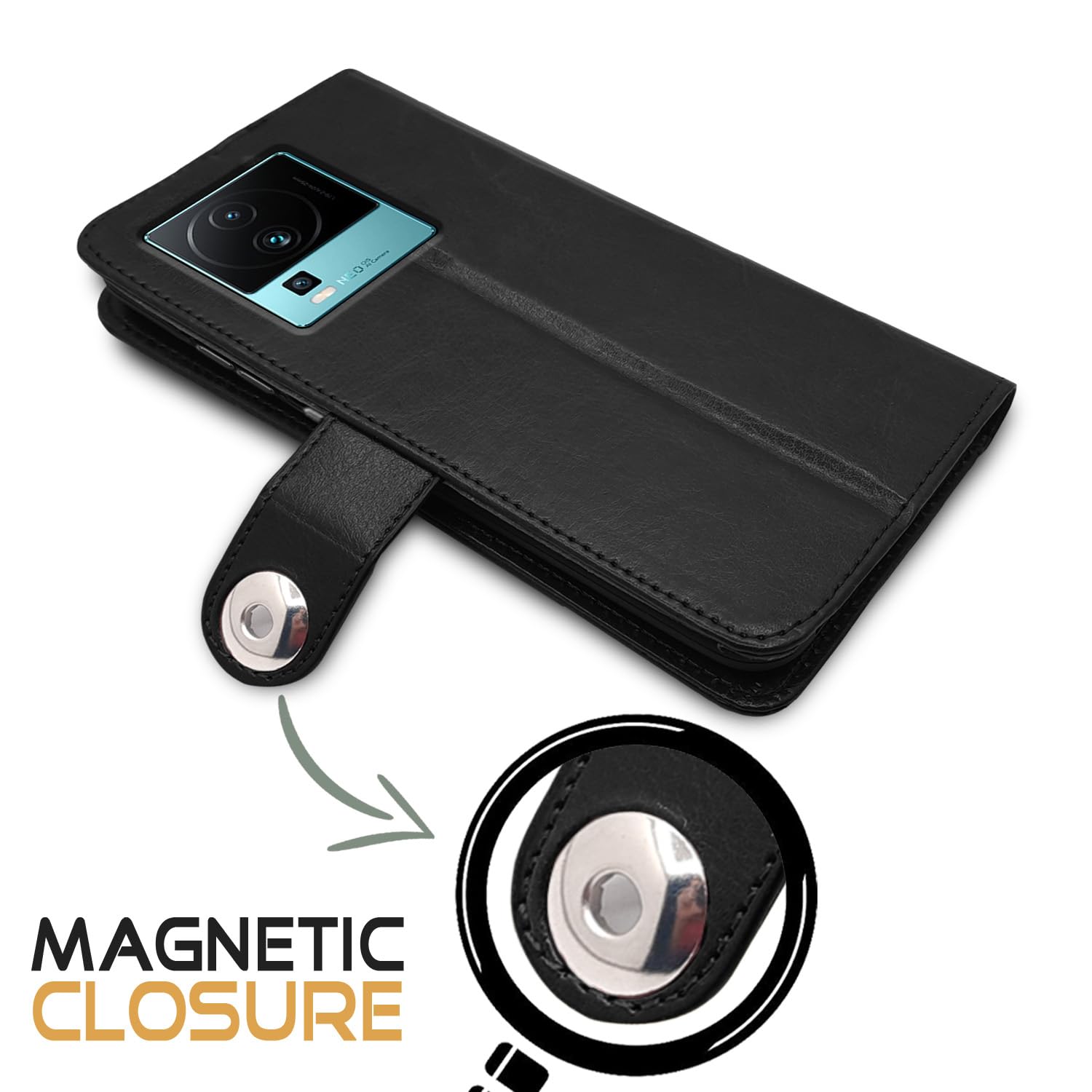 Pikkme iQOO Neo 7 Pro 5G black flip cover – photo 4