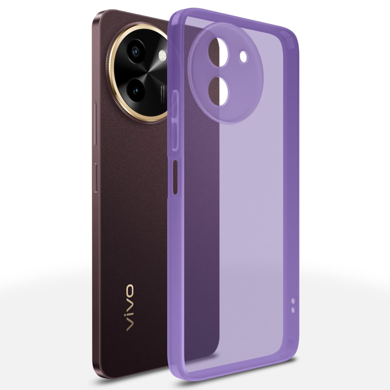 Vivo T3x/Y200i 5G Clear back cover in purple by Pikkme