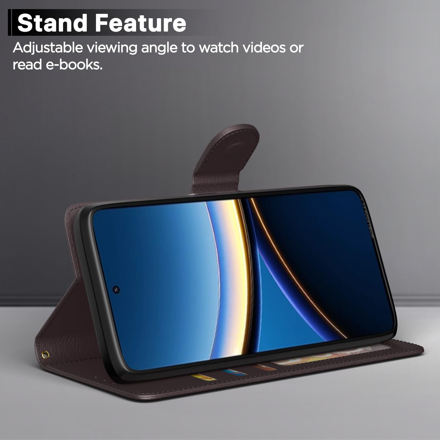 Pikkme Poco F7 Ultra 5G Vintage Flip Cover (Coffee)