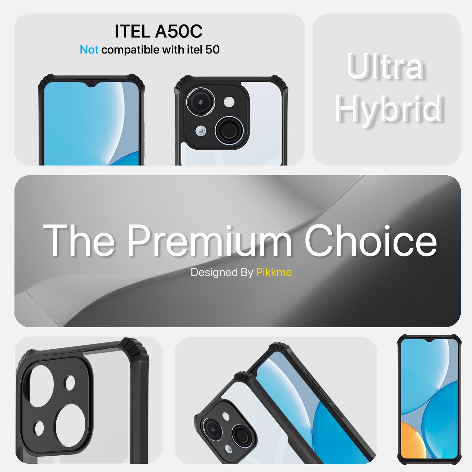 Pikkme black Clear phone cover for Itel A50C – photo 2
