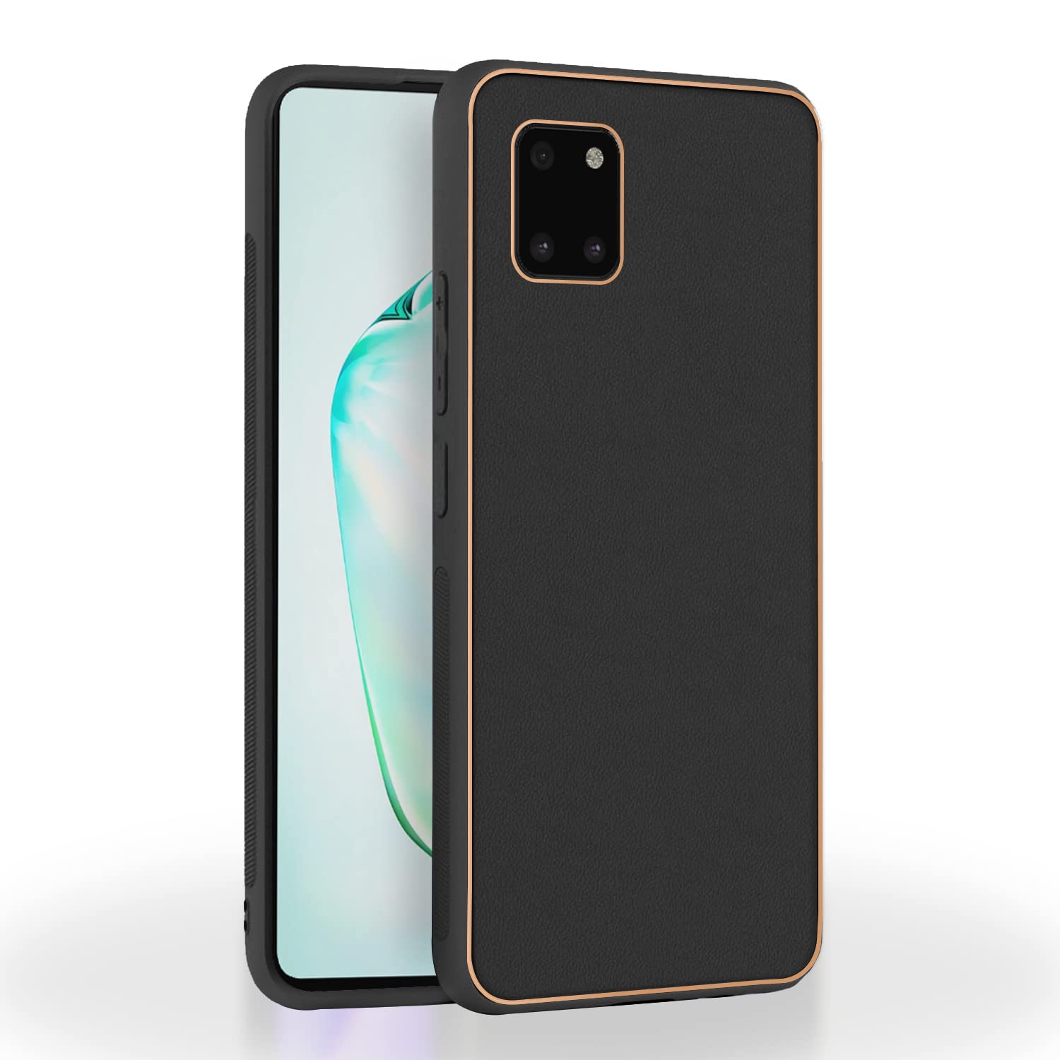 Samsung Note 10 Lite Chrome mobile back cover in black by Pikkme