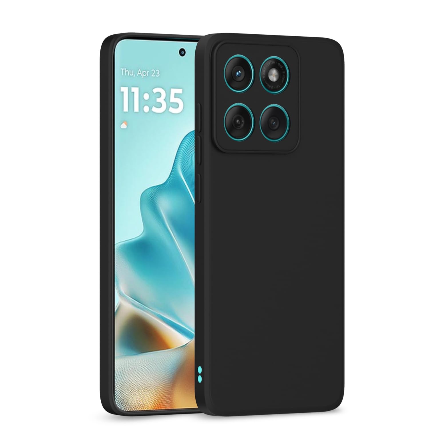 Pikkme Moto Edge 60 Fusion 5g Liquid Silicone Back Cover - Black