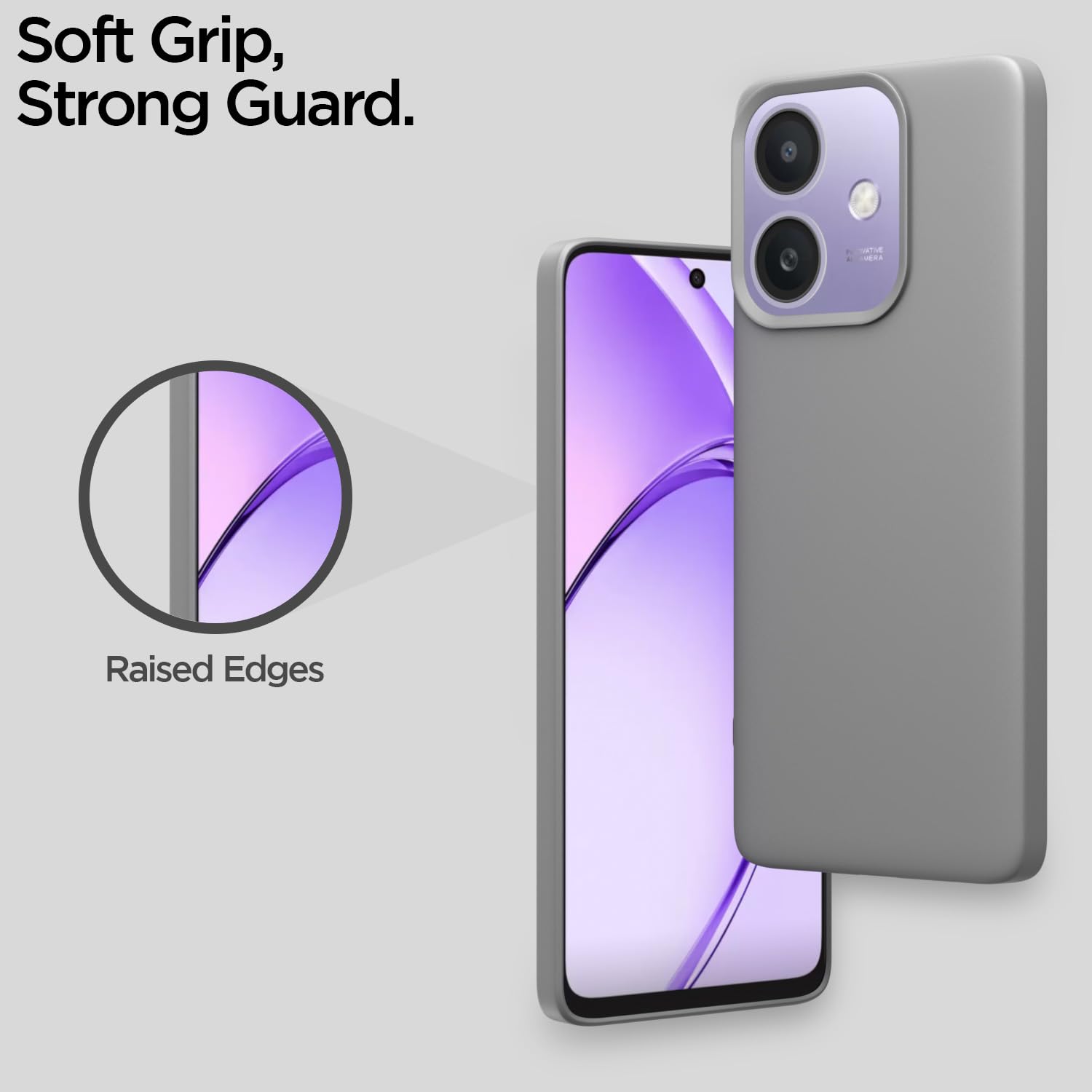Pikkme Oppo A3x 5G / A3x 4G SideCut Back Cover (Grey)