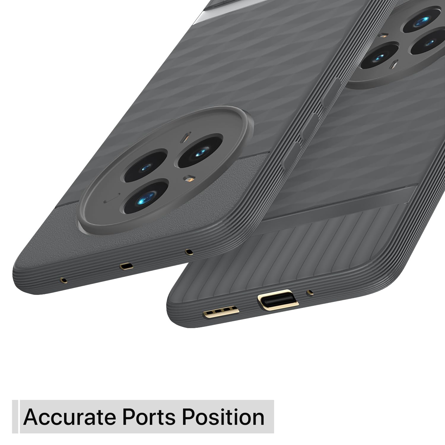 Pikkme Realme 14 Pro Plus 5G / Realme P3 Pro 5G Gencase Back Cover (Grey)