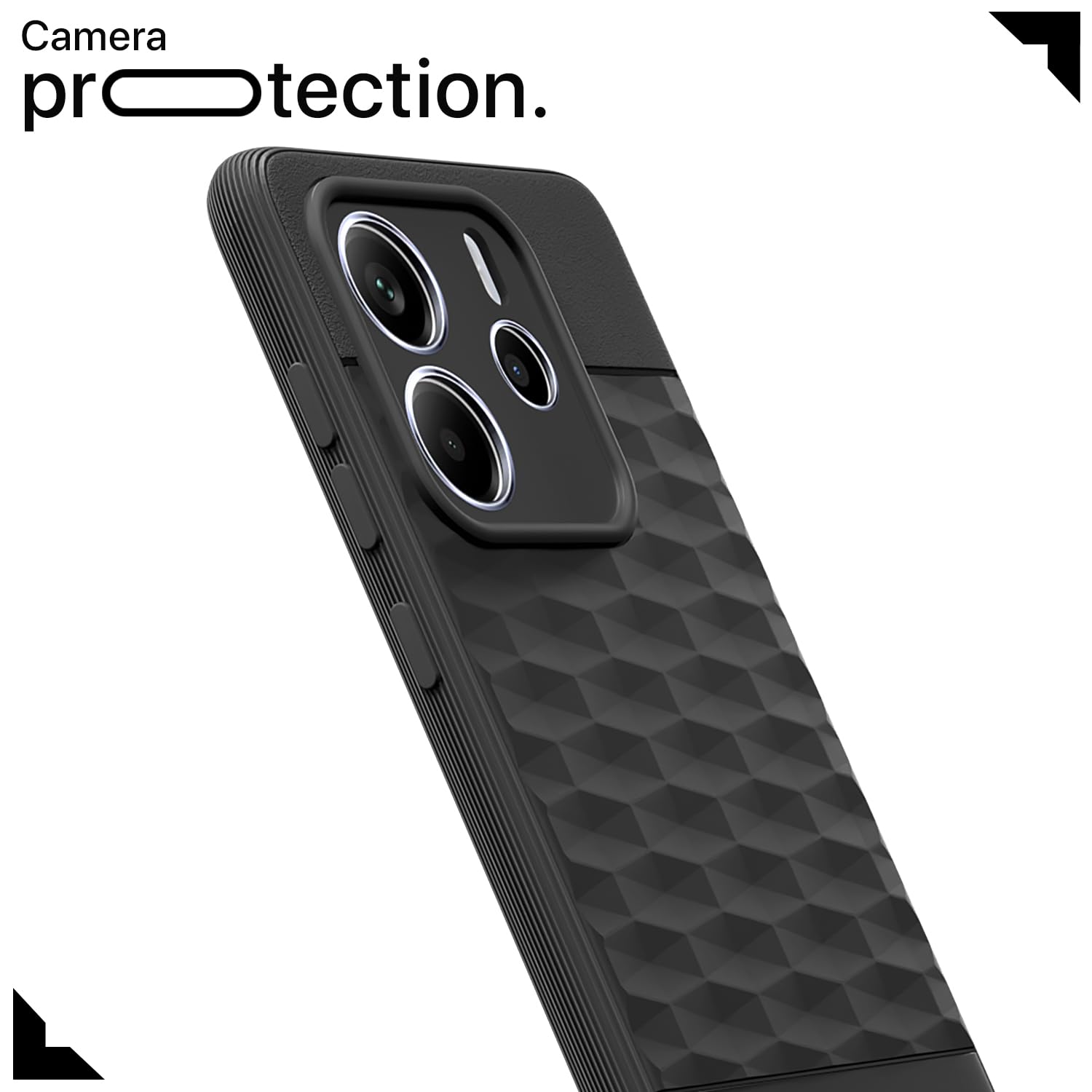 Pikkme Redmi Note 14 5G Gencase Back Cover (Black)