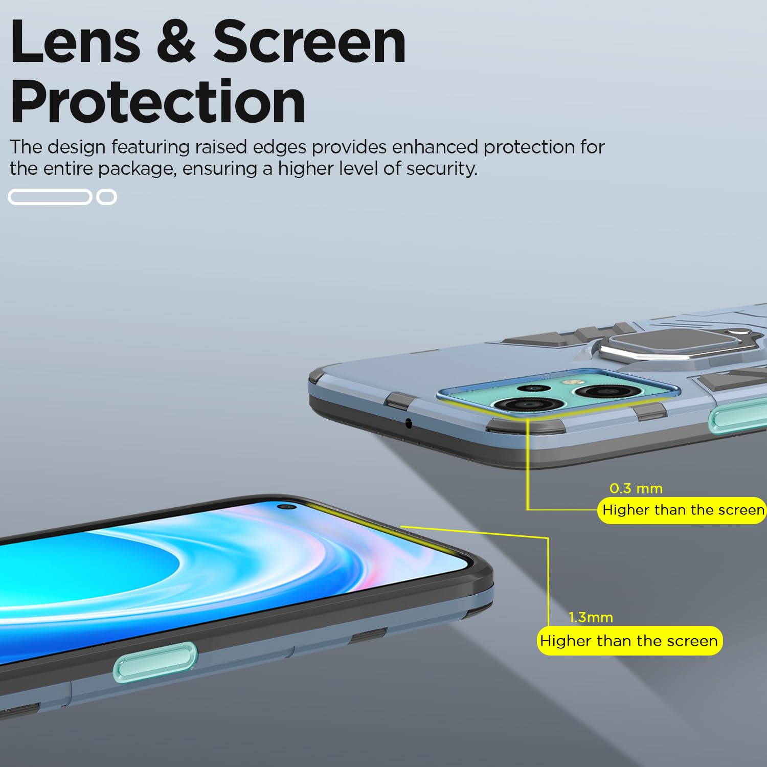 Pikkme OnePlus Nord Ce 2 Lite 5G D5 Tough Armor Back Cover | Blue