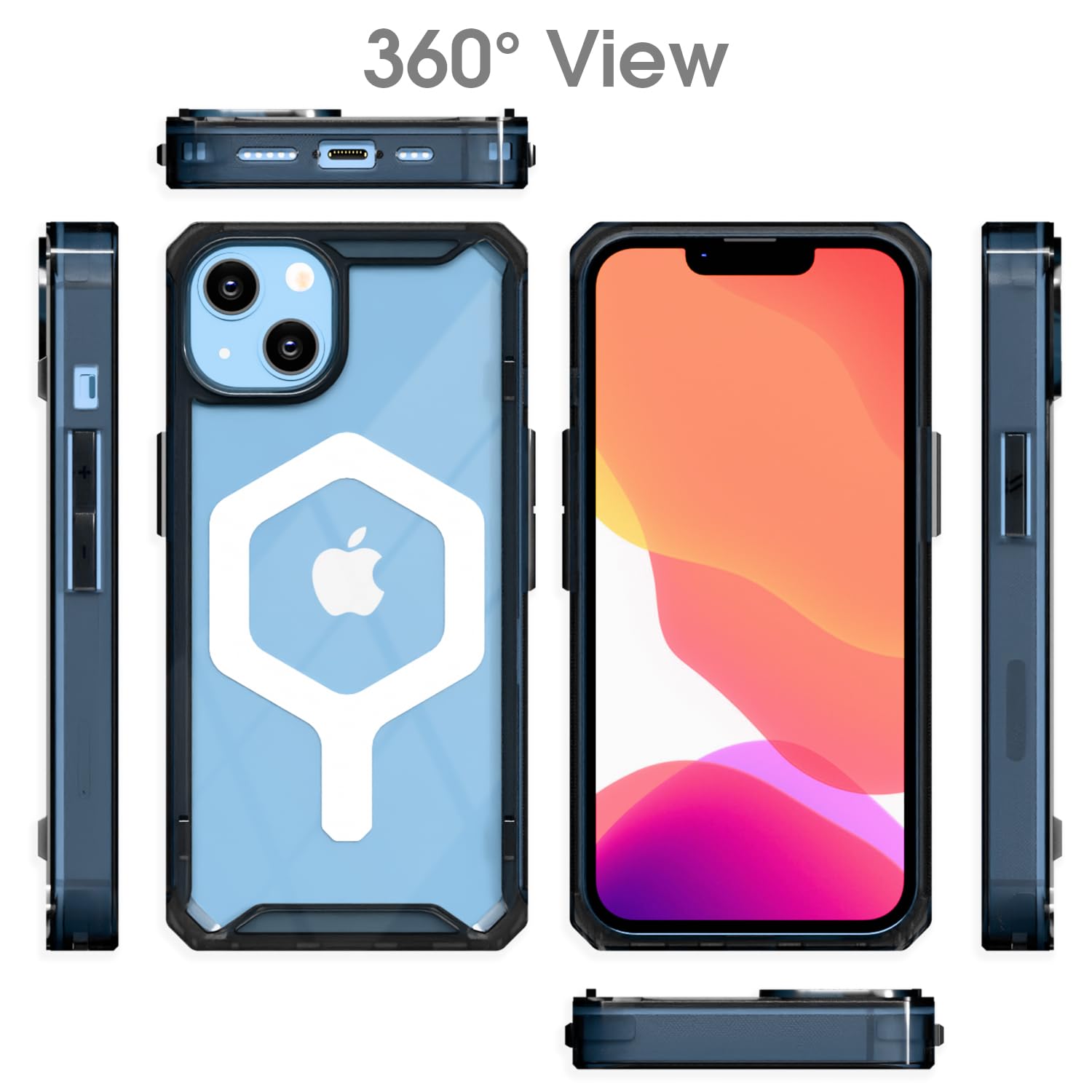 iPhone 13/14 Hybrid mobile cover in black mag-safe by Pikkme – photo 7