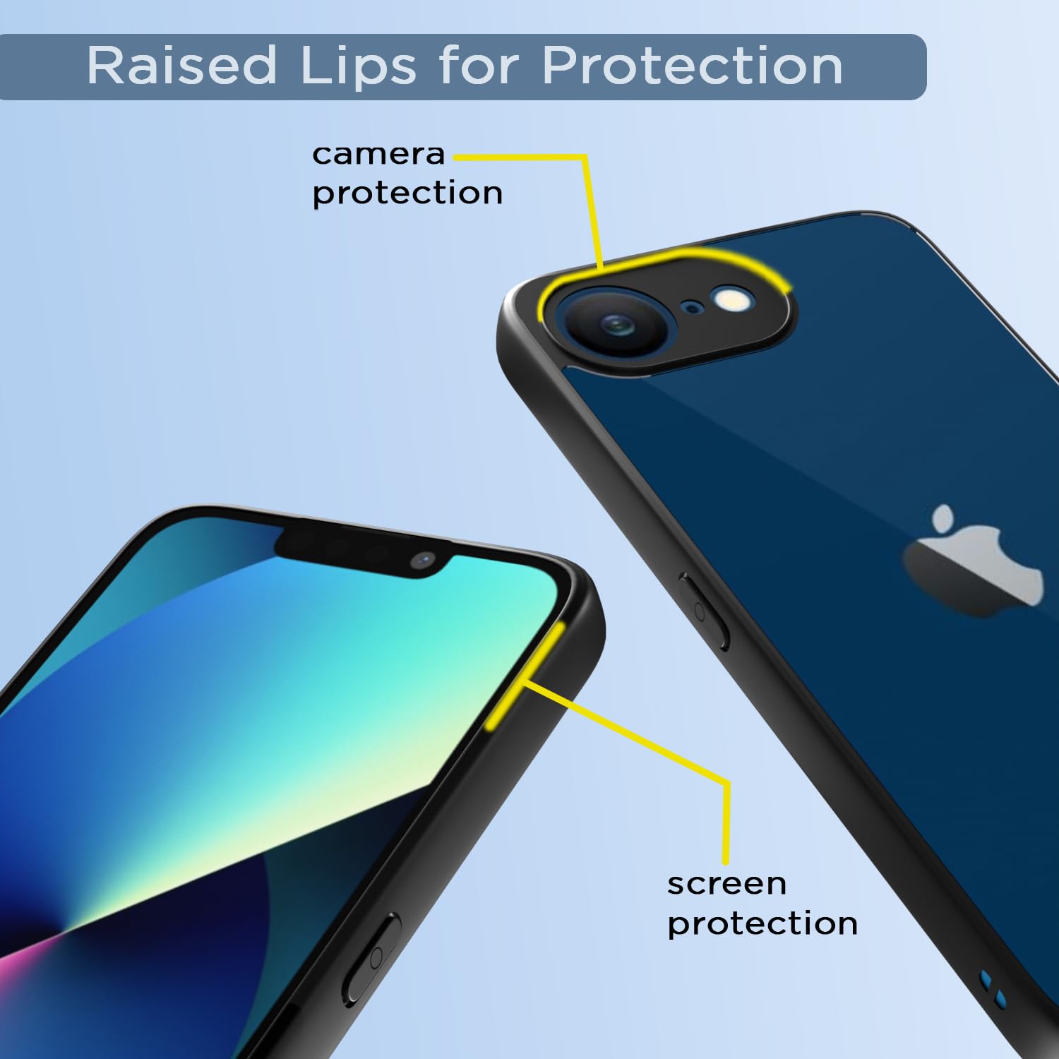 Pikkme Phone SE 4 / iPhone 16e Eagle 2.0 Shockproof Sleek Hybrid Armor Back Cover (Black)