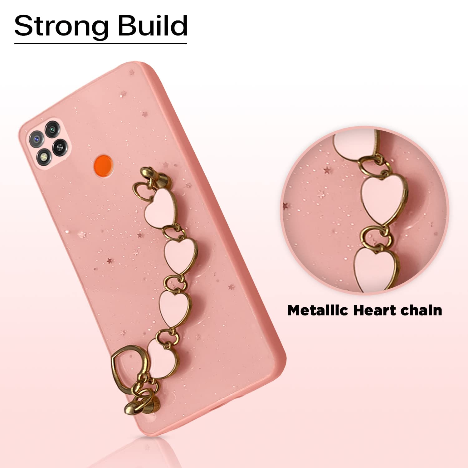 Pikkme Redmi 10A/9, Poco C31 Chain pink phone cover – photo 7