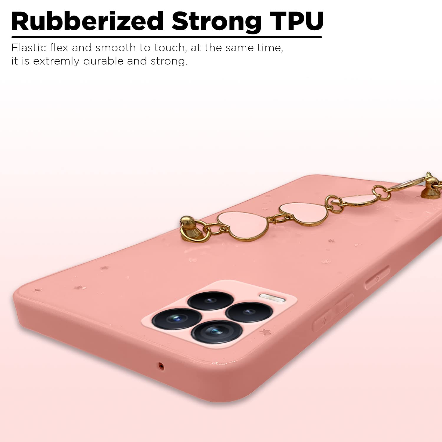 Pikkme Realme 8 4G / Realme 8 Pro Chain Back Cover (Pink)