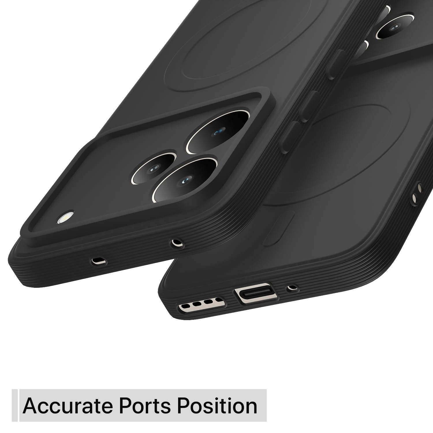 Black MagSafe mobile back cover for Realme P4 Pro 5G – Pikkme – photo 4