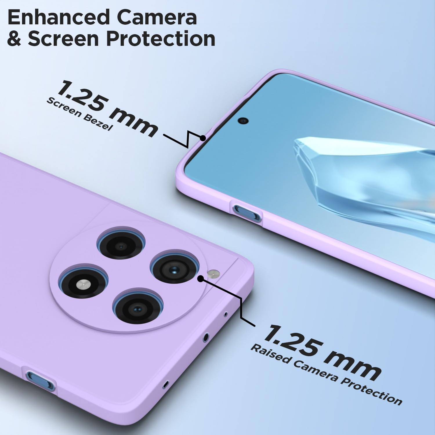 Pikkme OnePlus 12R 5G Liquid Silicone Back Cover | Purple