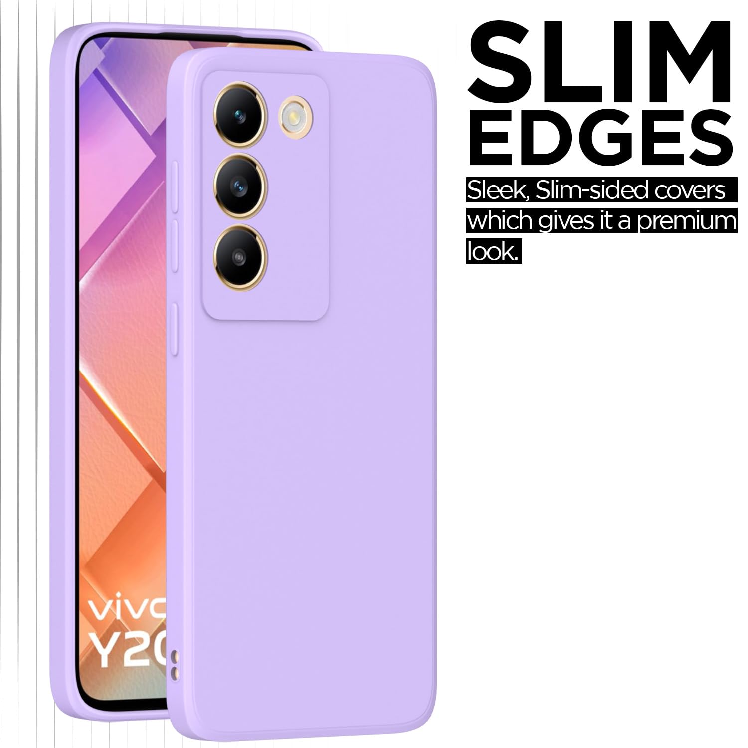Pikkme Vivo T3 5G / Vivo Y200e 5G Soft Matte Silicone Shockproof Case | Purple