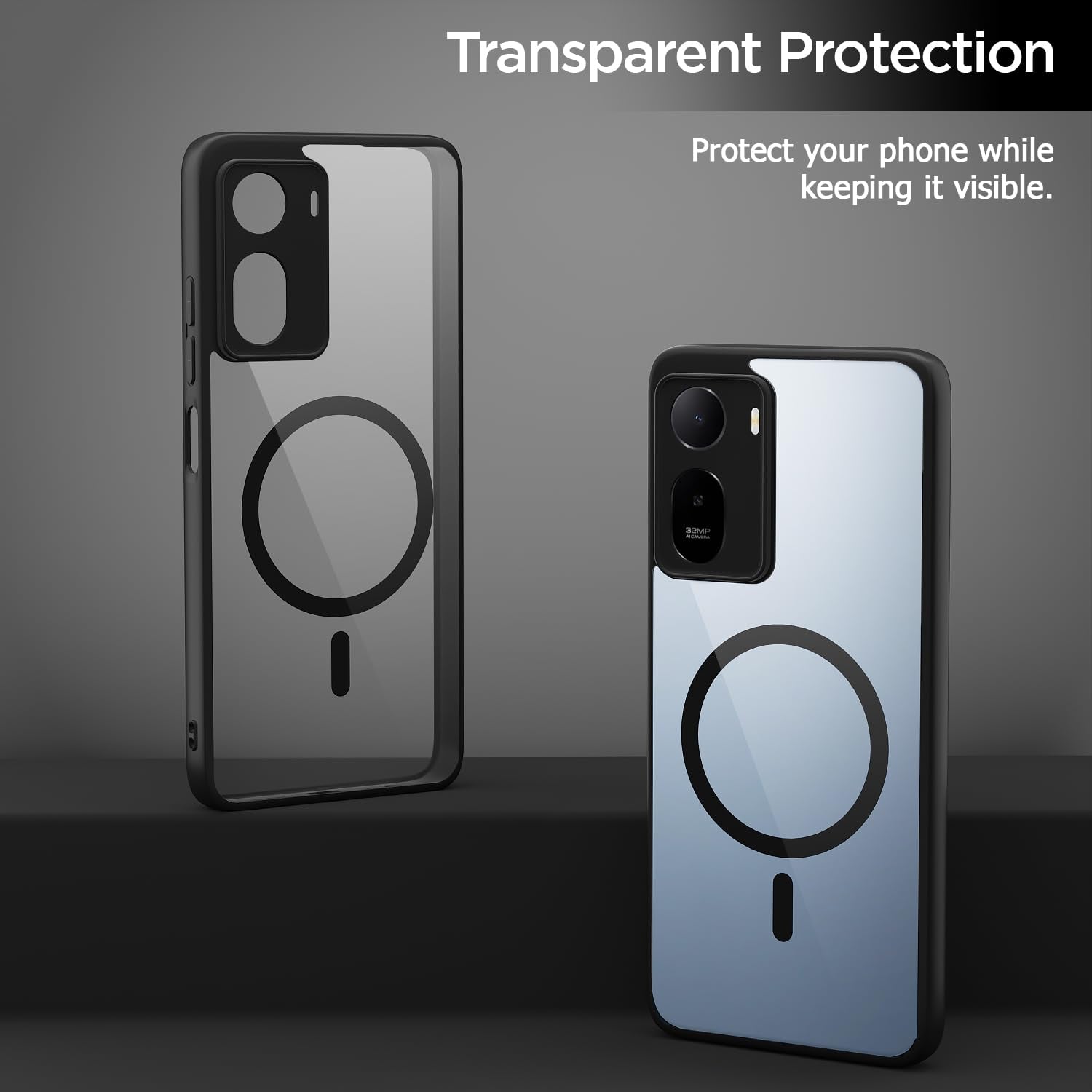 Pikkme Redmi A7 Pro/Poco C85x 5G/C81 black mag-safe back cover – photo 3