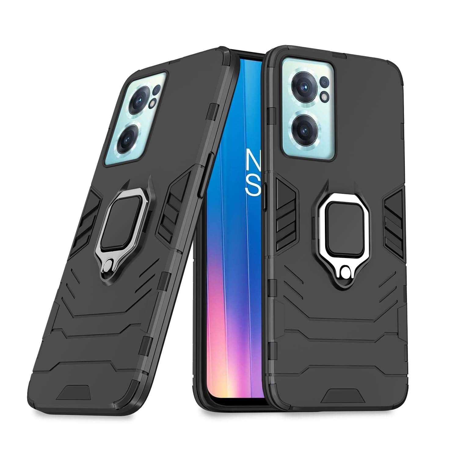 OnePlus Nord CE 2 5G D5 Tough Armor Back Cover - Black