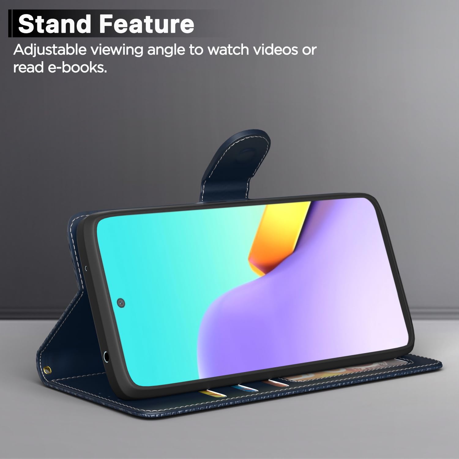Pikkme Redmi 12/Poco M6 Pro 5G Wallet blue flip cover – photo 3