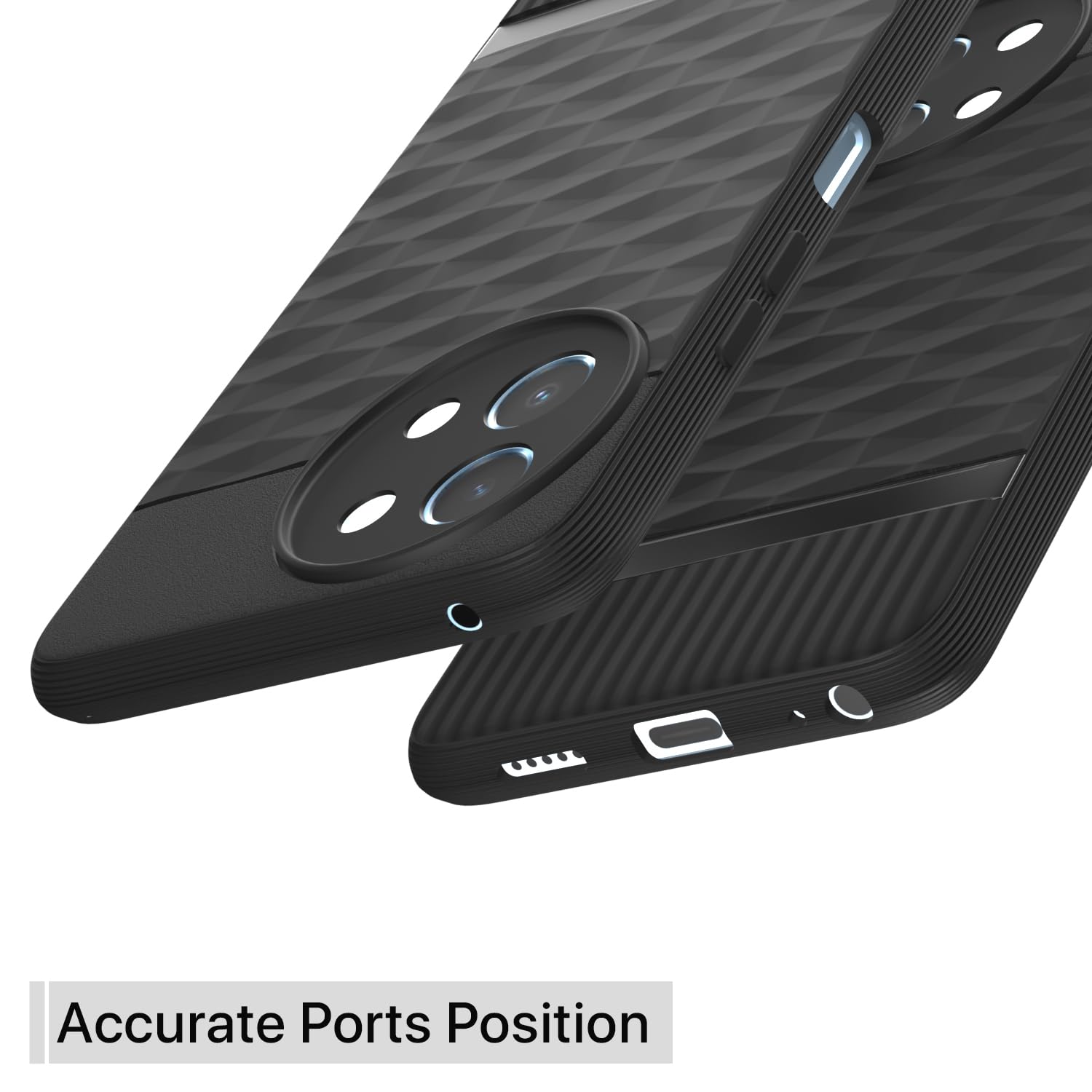 Pikkme Vivo Y58 5G / Vivo T3x 5G / Vivo Y200i Gencase Back Cover (Black)