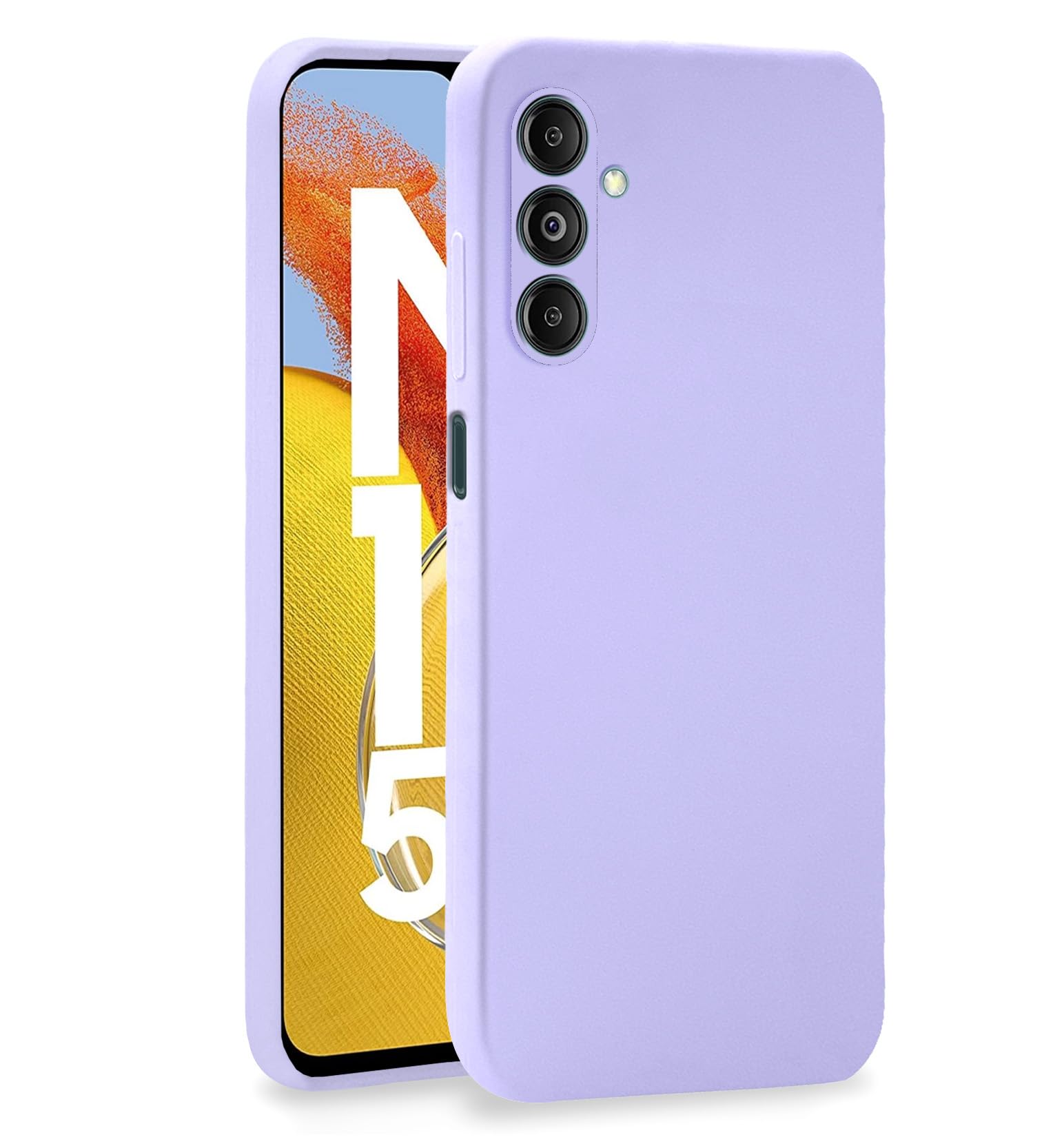 Pikkme Samsung M14 5G Liquid Silicone purple mobile back cover
