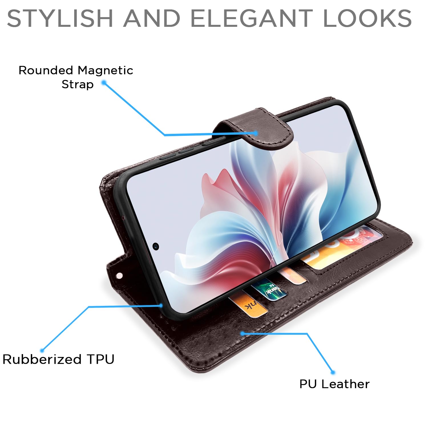 Coffee wallet flip cover for OPPO F25 Pro 5G – Pikkme – photo 3