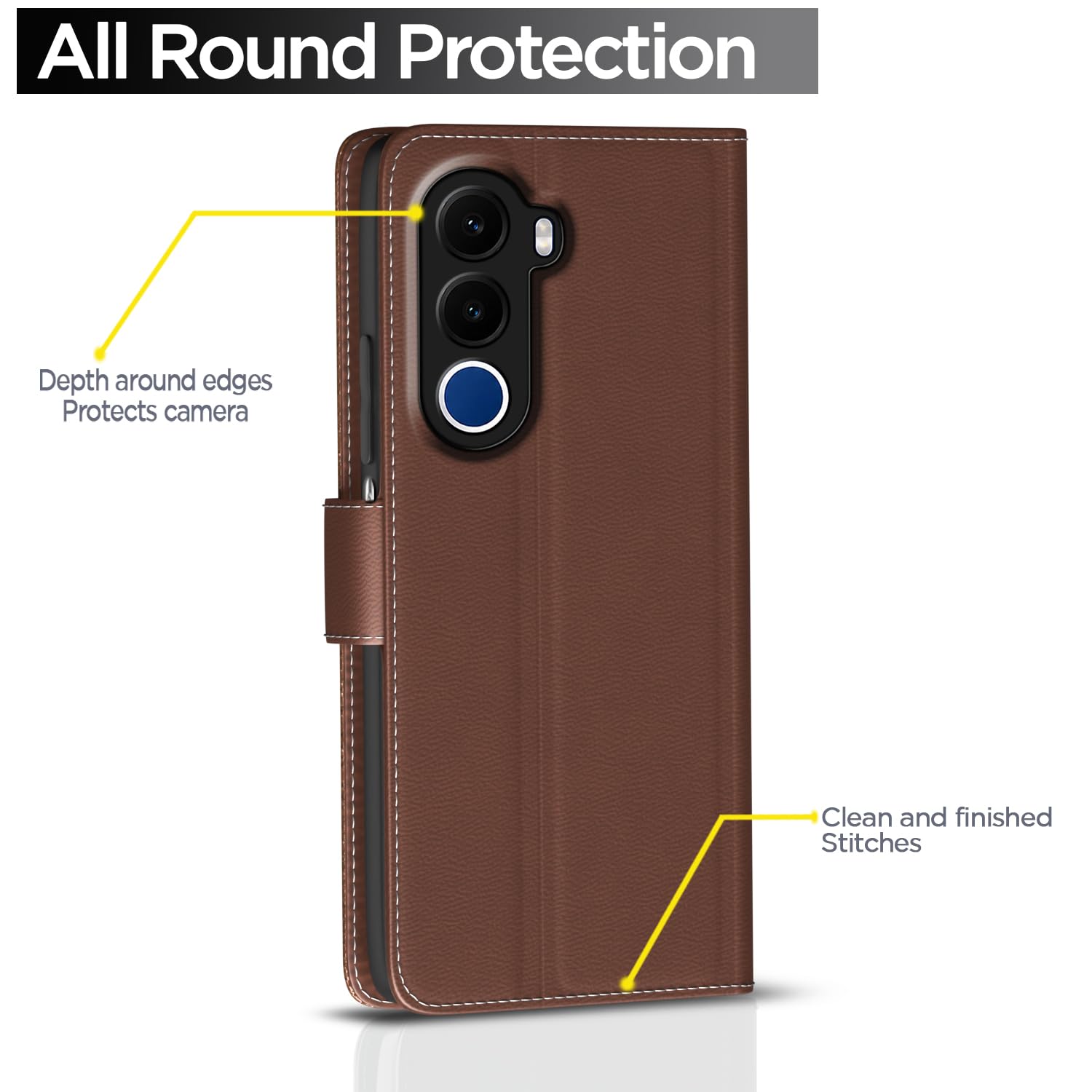 Pikkme Realme C100x Wallet tan wallet flip cover – photo 4